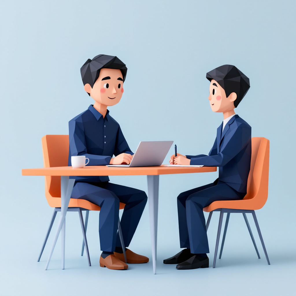 選考コーディネーター・面接官のキャラクターイラスト